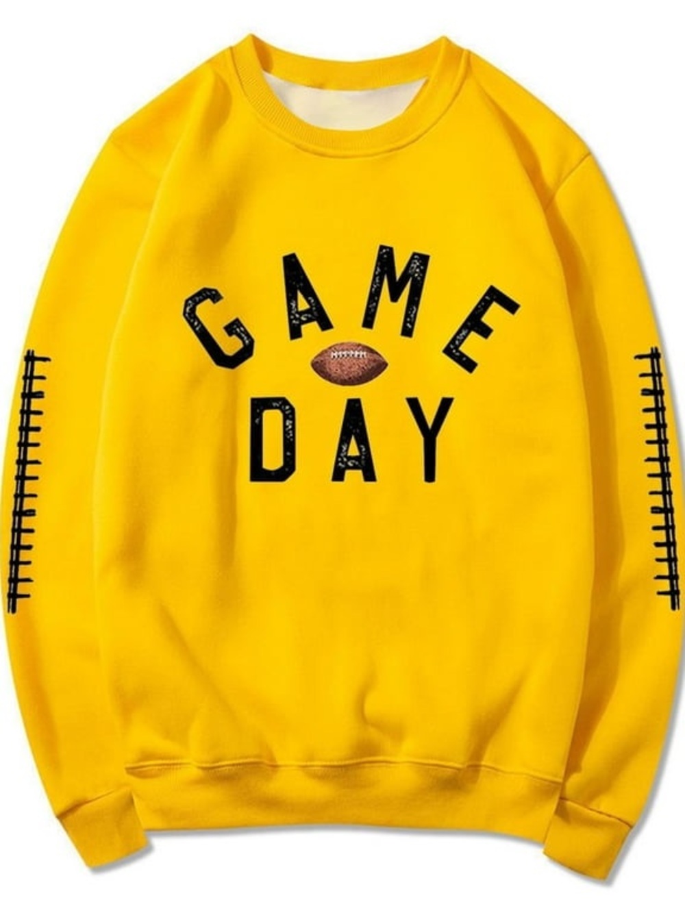 Game Day Yellow Crewneck Sweatshirt - Unbranded